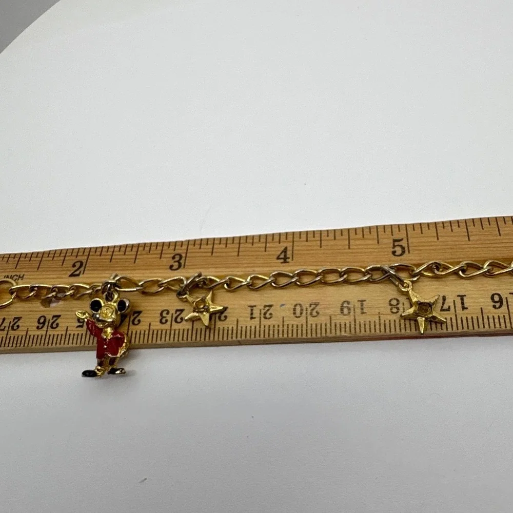 1970/1980s Disney Mickey Mouse Charm‎ Bracelet Walt Disney Souvenir Disneyland